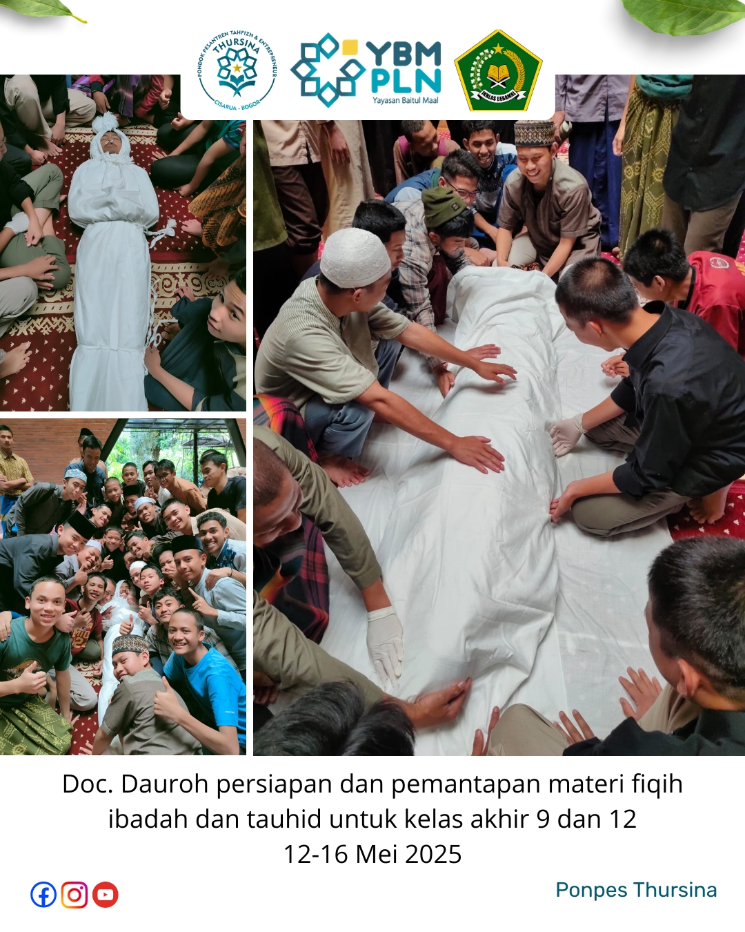 Kegiatan Pemantapan Materi Fiqih Ibadah dan Keislaman untuk Santri Kelas 12 dan Kelas 9