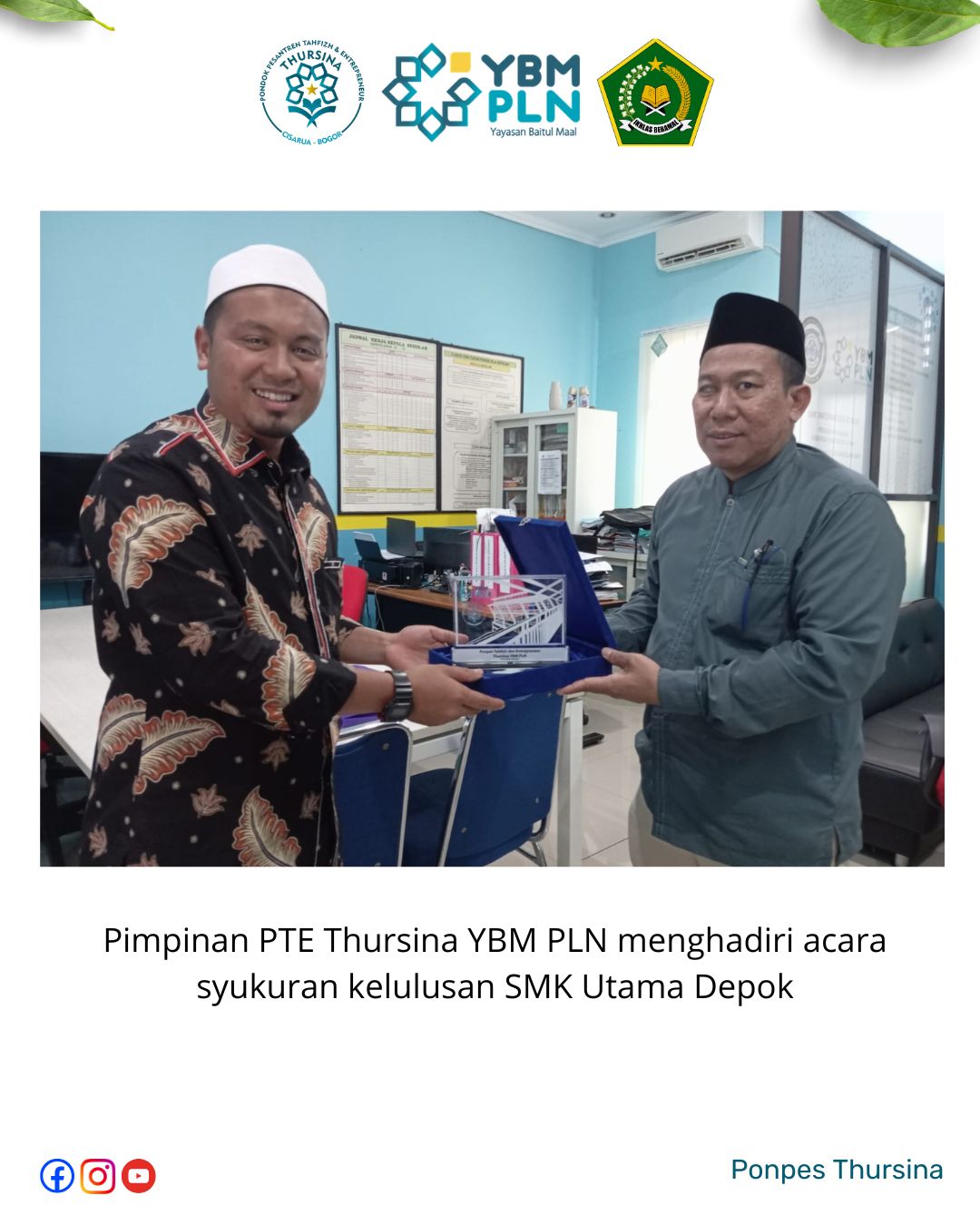 Pimpinan menghadiri Acara Syukuran Kelulusan SMK Informatika Utama